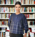 3/4 Sleeve Button Pleated Jacket - JK1112 Navy